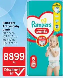 Tesco Pampers active baby pants ajánlat