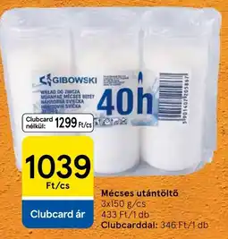 Tesco Gibowski mécses utántöltő ajánlat