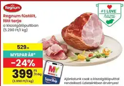 Spar Regnum füstölt, főtt tarja ajánlat