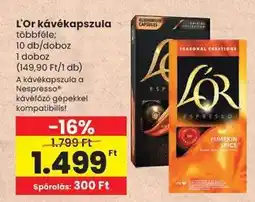 Spar L'OR kávékapszula ajánlat