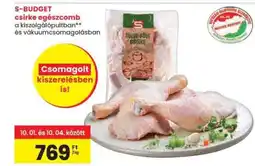 Spar S-BUDGET csirke egészcomb ajánlat