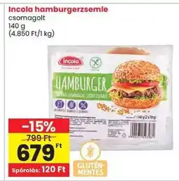 Spar Incola hamburgerzsemle ajánlat