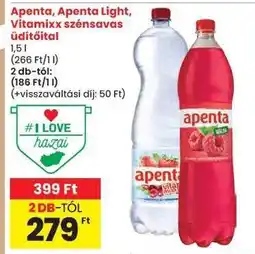 Spar Apenta, Apenta Light, Vitamixx szénsavas üdítőital ajánlat