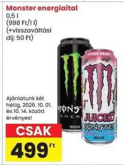 Spar MONSTER Energiaital ajánlat