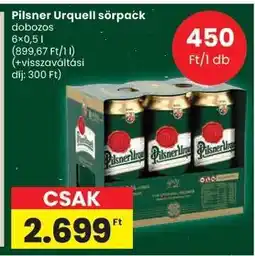 Spar Pilsner Urquell sörpack ajánlat