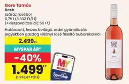 Spar Gere Tamás Rosé ajánlat