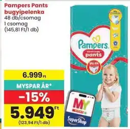 Spar Pampers Pants bugyipelenka ajánlat