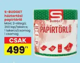 Spar S-BUDGET háztartási papírtörlő ajánlat