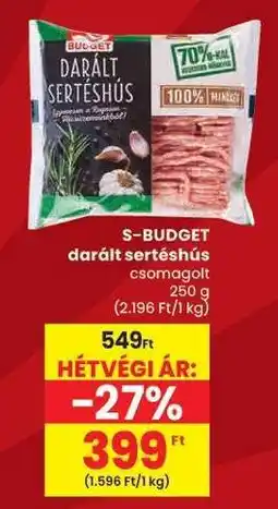 Spar S-BUDGET darált sertéshús ajánlat