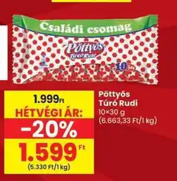 Spar PÖTTYÖS Túró Rudi ajánlat