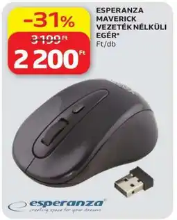 Auchan ESPERANZA MAVERICK VEZETÉK NÉLKÜLI EGÉR ajánlat