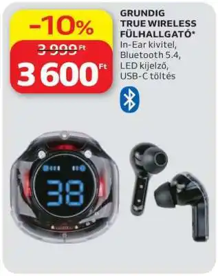 GRUNDIG TRUE WIRELESS FÜLHALLGATÓ