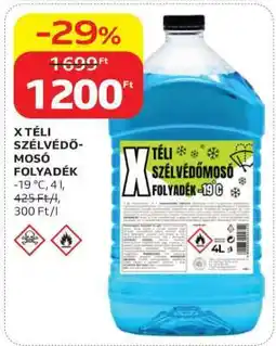 Auchan X TÉLI SZÉLVÉDŐ-MOSÓ FOLYADÉK ajánlat