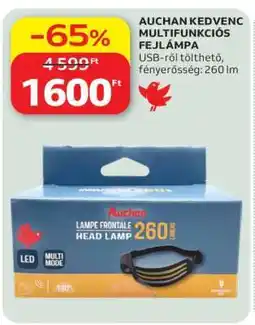 Auchan AUCHAN KEDVENC MULTIFUNKCIÓS FEJLÁMPA ajánlat