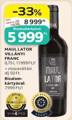 Auchan MAUL LATOR VILLÁNYI FRANC ajánlat