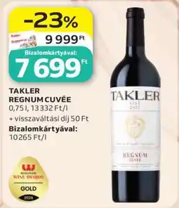 Auchan TAKLER REGNUM CUVÉE ajánlat