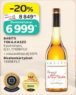 Auchan BABITS TOKAJI ASZÚ ajánlat