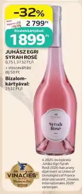 Auchan JUHÁSZ EGRI SYRAH ROSÉ ajánlat