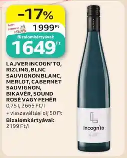 Auchan LAJVER INCOGN’TO ajánlat