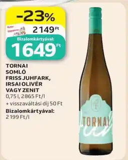 Auchan TORNAI SOMLÓ FRISS JUHFARK, IRSAI OLIVÉR VAGY ZENIT ajánlat