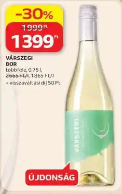 Auchan VÁRSZEGI BOR ajánlat