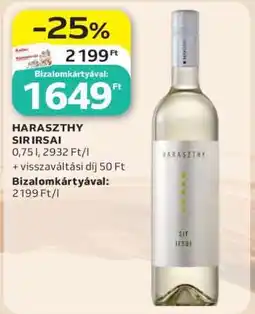 Auchan HARASZTHY Sir Irsai ajánlat