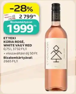 Auchan ETYEKI KÚRIA ROSÉ, WHITE VAGY RED ajánlat