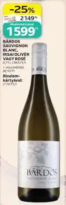 Auchan BÁRDOS SAUVIGNON BLANC, IRSAI OLIVÉR VAGY ROSÉ ajánlat