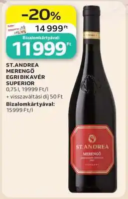 Auchan ST.ANDREA MERENGŐ EGRI BIKAVÉR SUPERIOR ajánlat