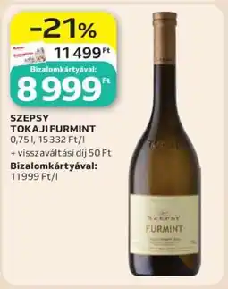 Auchan Szepsy Tokaji Furmint ajánlat