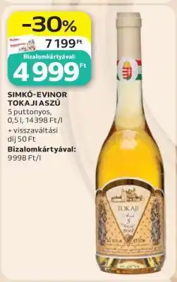Auchan SIMKÓ-EVINOR TOKAJI ASZÚ ajánlat
