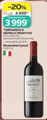 Auchan Tormaresca Neprica Primitivo ajánlat