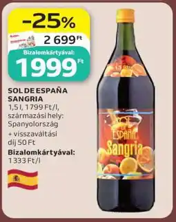 Auchan SOL DE ESPAÑA SANGRIA ajánlat