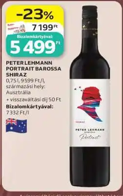 Auchan PETER LEHMANN PORTRAIT BAROSSA SHIRAZ ajánlat