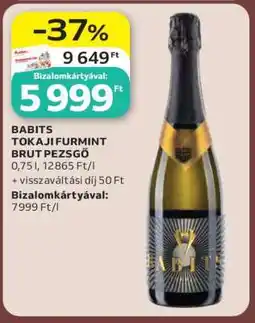 Auchan BABITS TOKAJI FURMINT BRUT PEZSGŐ ajánlat