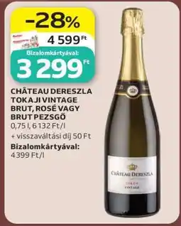 Auchan CHÂTEAU DERESZLA TOKAJI VINTAGE BRUT, ROSÉ VAGY BRUT PEZSGŐ ajánlat