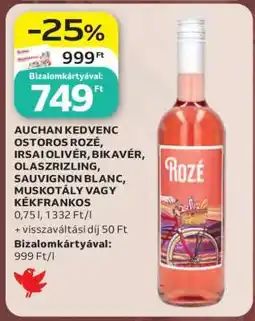 Auchan AUCHAN KEDVENC OSTOROS ROZÉ ajánlat