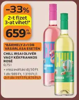 Auchan CHILL IRSAI OLIVÉR VAGY KÉKFRANKOS ROSÉ ajánlat