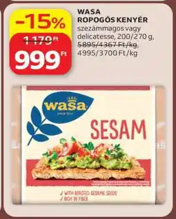 Auchan Wasa ropogós kenyér ajánlat