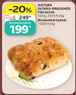 Auchan NATURA OLÍVÁS-OREGÁNÓS FOCACCIA ajánlat