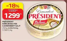 Auchan PRÉSIDENT KÖRCIKKELEYES CAMEMBERT SAJT ajánlat