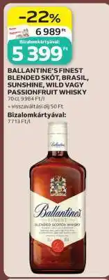 Auchan Ballantine's Finest Blended Skót, Brasil, Sunshine, Wild vagy Passionfruit Whisky ajánlat