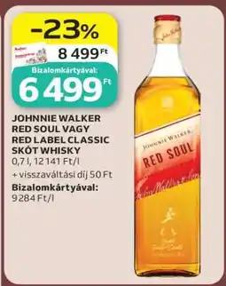 Auchan JOHNNIE WALKER RED SOUL VAGY RED LABEL CLASSIC SKÓT WHISKY ajánlat