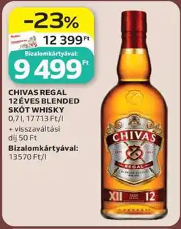 Auchan CHIVAS REGAL 12 ÉVES BLENDED SKÓT WHISKY ajánlat