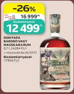 Auchan DON PAPA BAROKO VAGY MASSKARA RUM ajánlat
