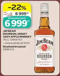 Auchan JIM BEAM BOURBON, HONEY VAGY APPLE WHISKEY ajánlat