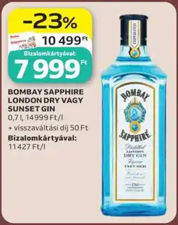 Auchan BOMBAY SAPPHIRE LONDON DRY VAGY SUNSET GIN ajánlat