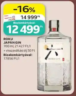 Auchan ROKU Japán Gin ajánlat