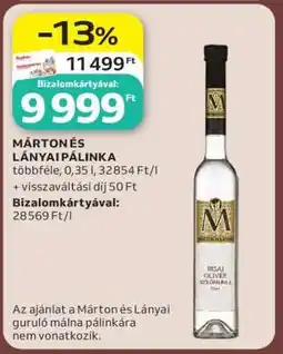Auchan MÁRTON ÉS LÁNYAI PÁLINKA ajánlat