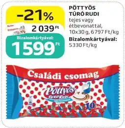 Auchan PÖTTYÖS Túró Rudi ajánlat
